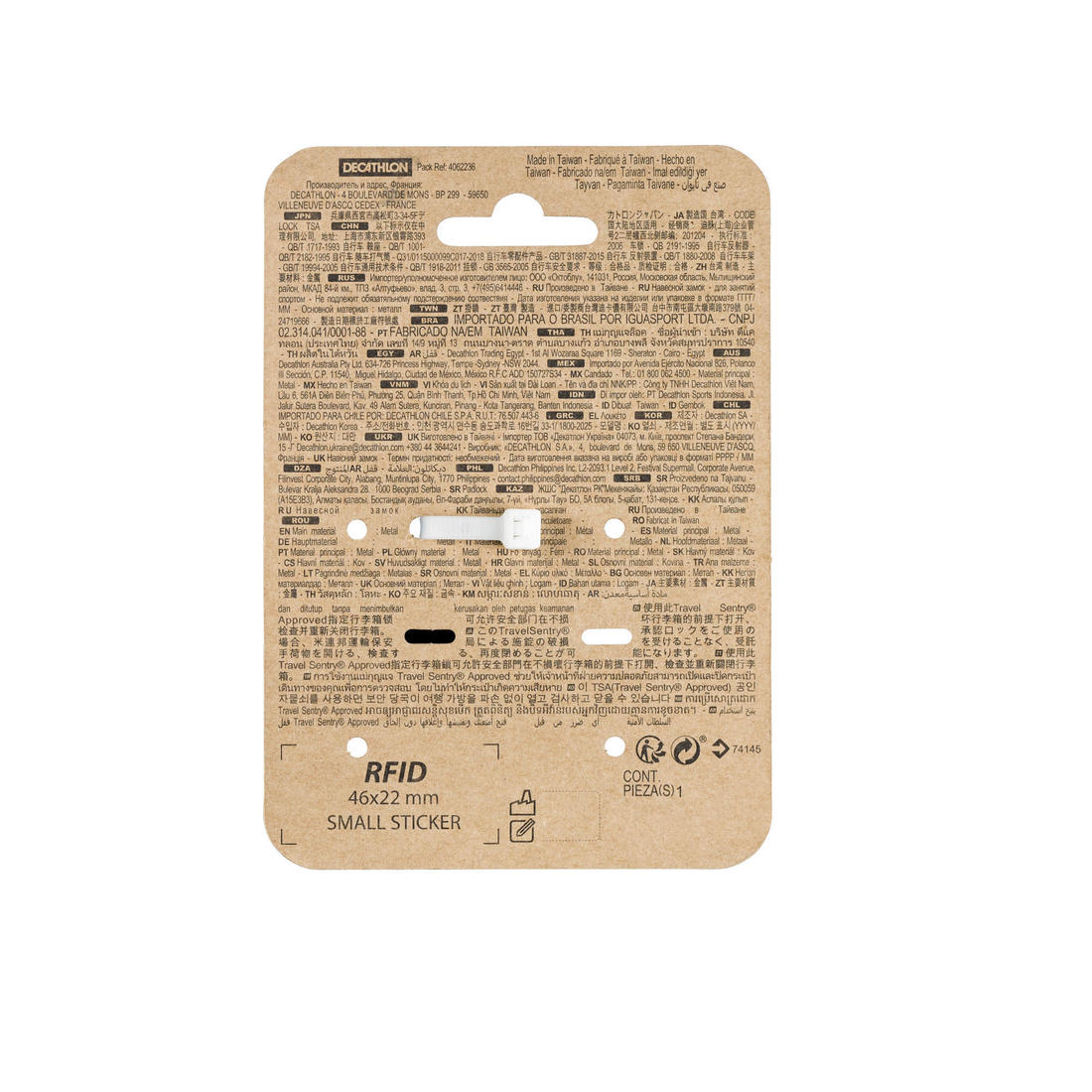 Solid travel code lock, Travel TSA - Black - Image 5