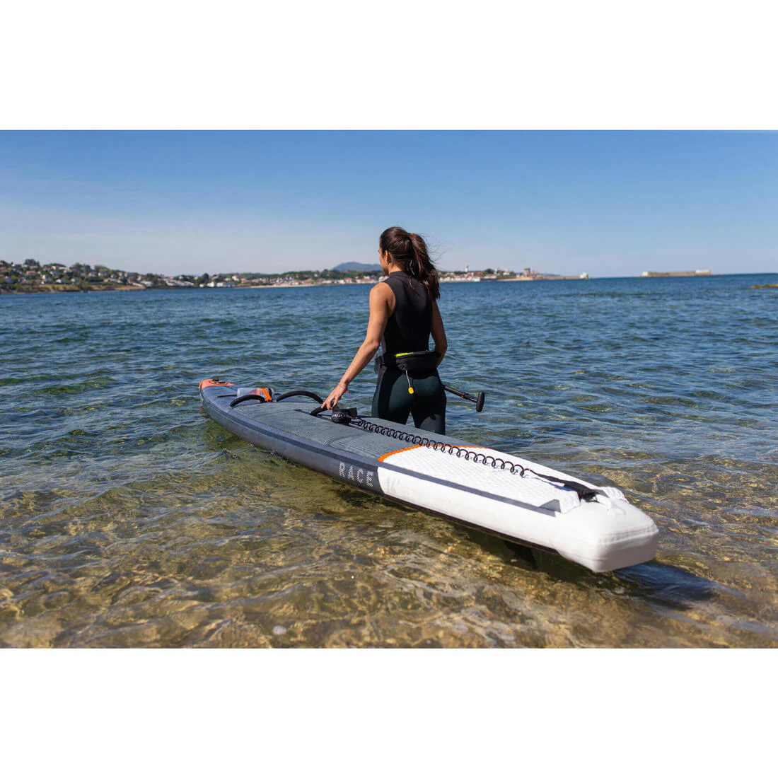Spiral Knee Leash Stand-Up Paddle Black - Image 7