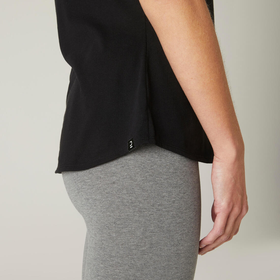 Stretchy Boat Neck Cotton Fitness T-Shirt - Image 6