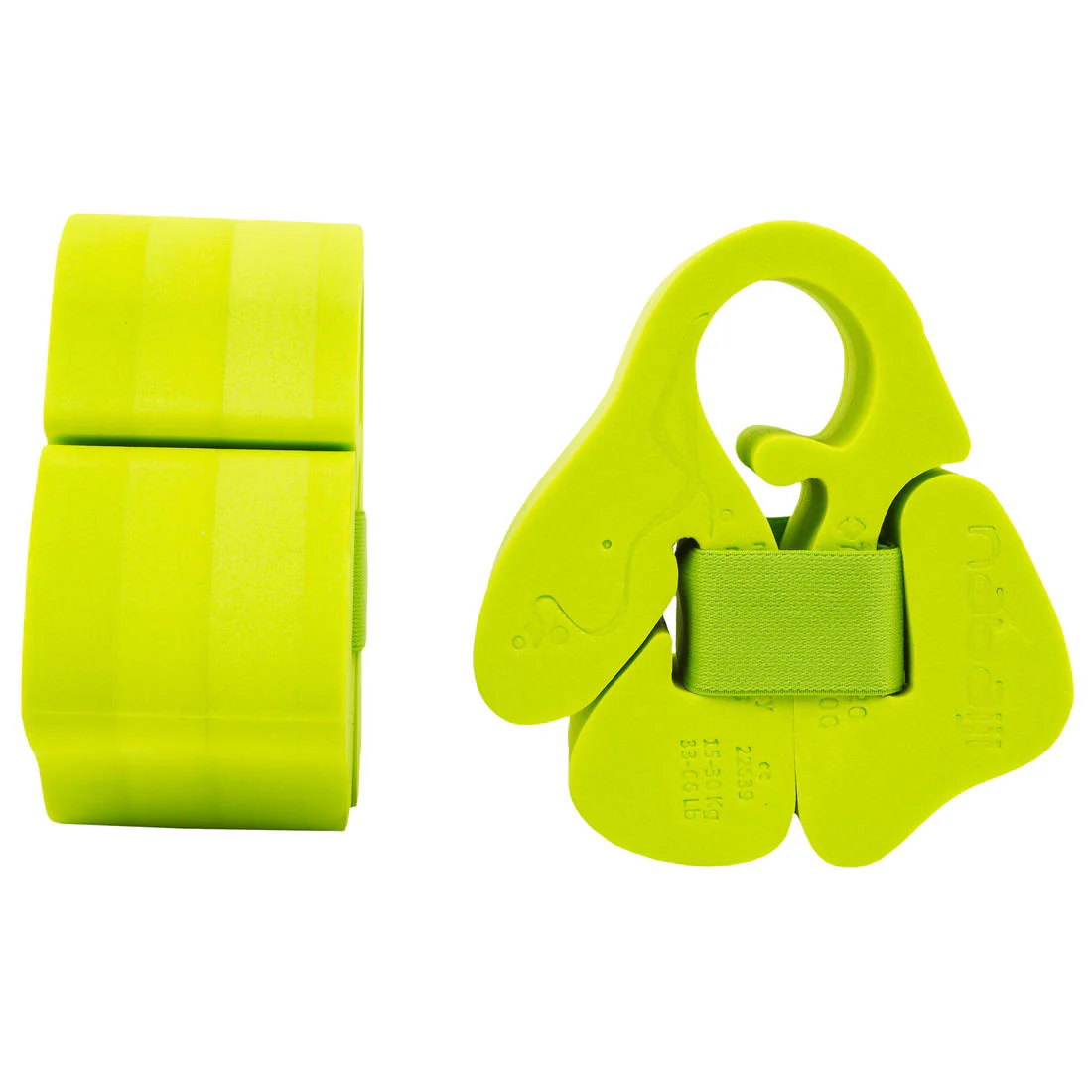 Swimming foam armbands with elasticated strap for 15-30 kg kids - green - Image 3