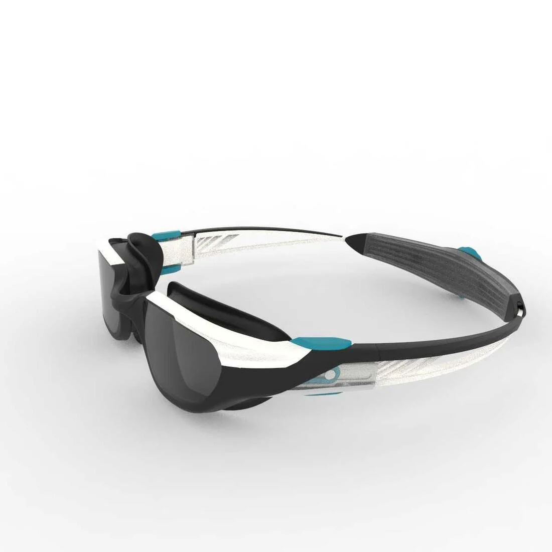 Swimming goggles - TURN Size S - Smoked Lenses - White/Black/Turquoise - Image 25