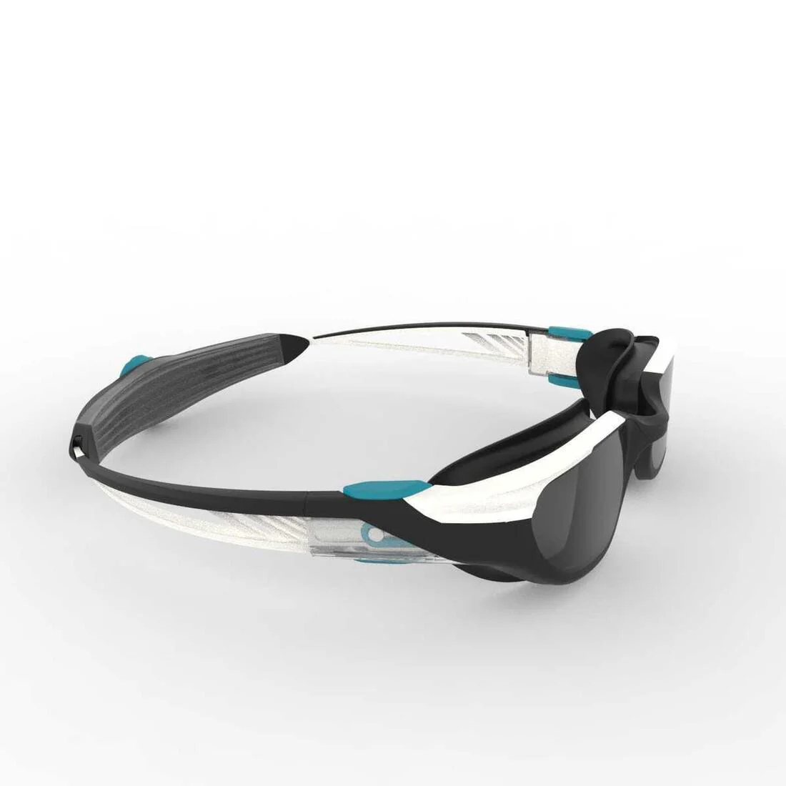 Swimming goggles - TURN Size S - Smoked Lenses - White/Black/Turquoise - Image 8