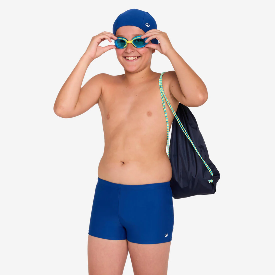 Swimming kit for boys: swimsuit, goggles, cap, bag - 100 Blue - Image 3