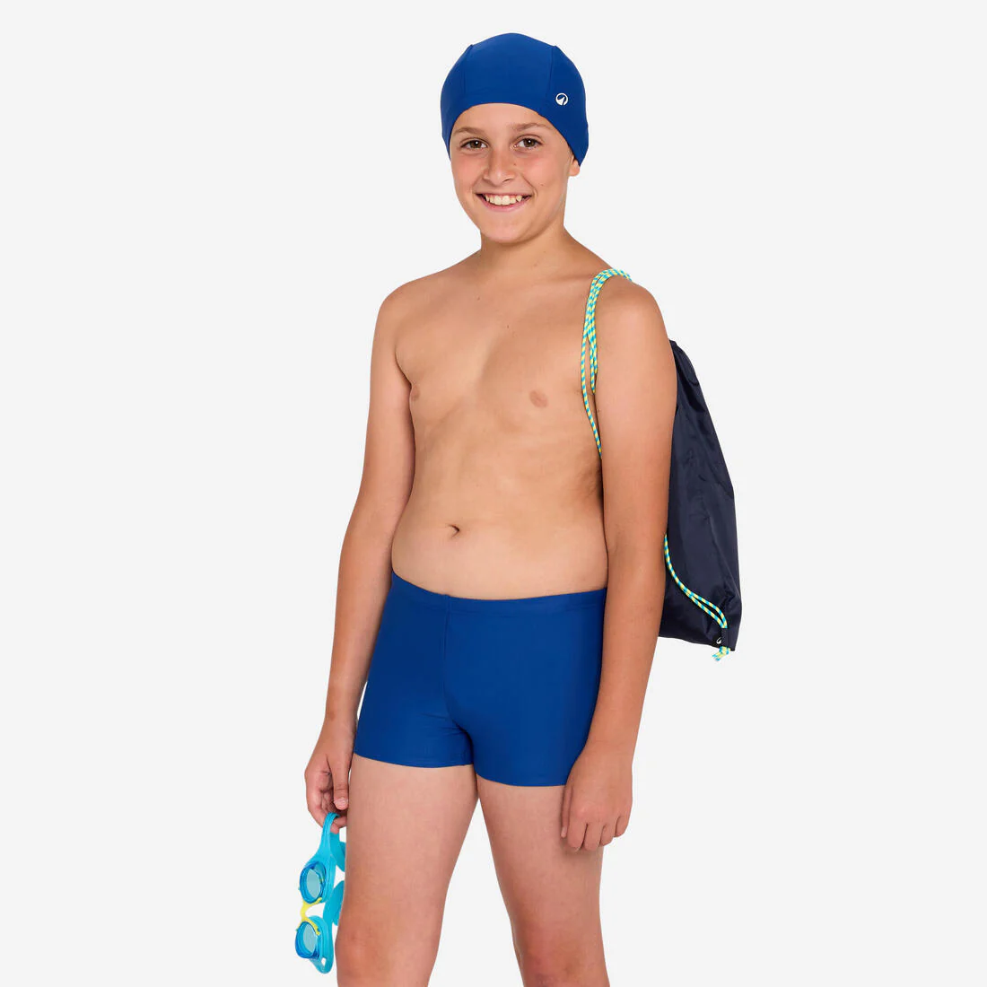 Swimming kit for boys: swimsuit, goggles, cap, bag - 100 Blue - Image 4