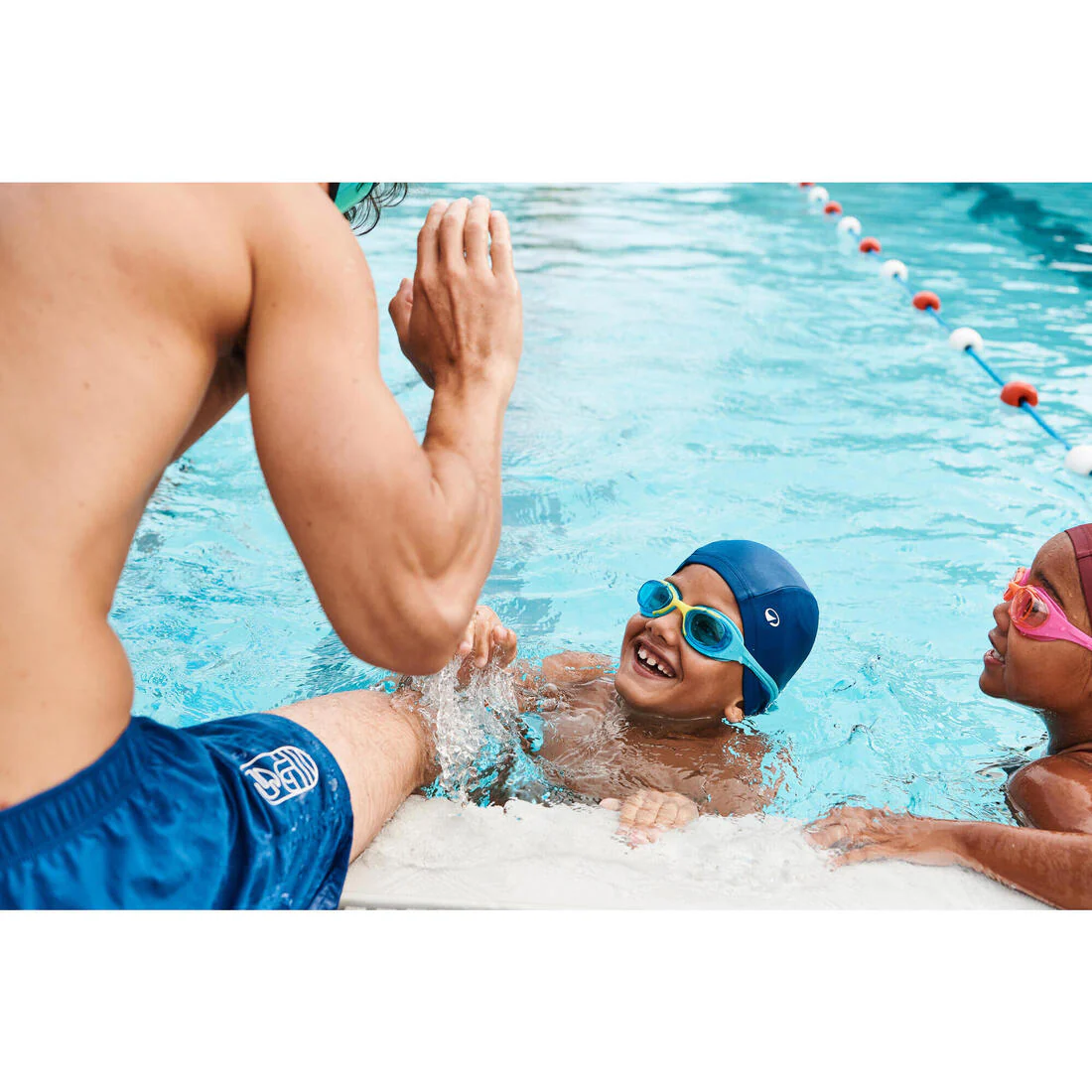 Swimming kit for boys: swimsuit, goggles, cap, bag - 100 Blue - Image 7