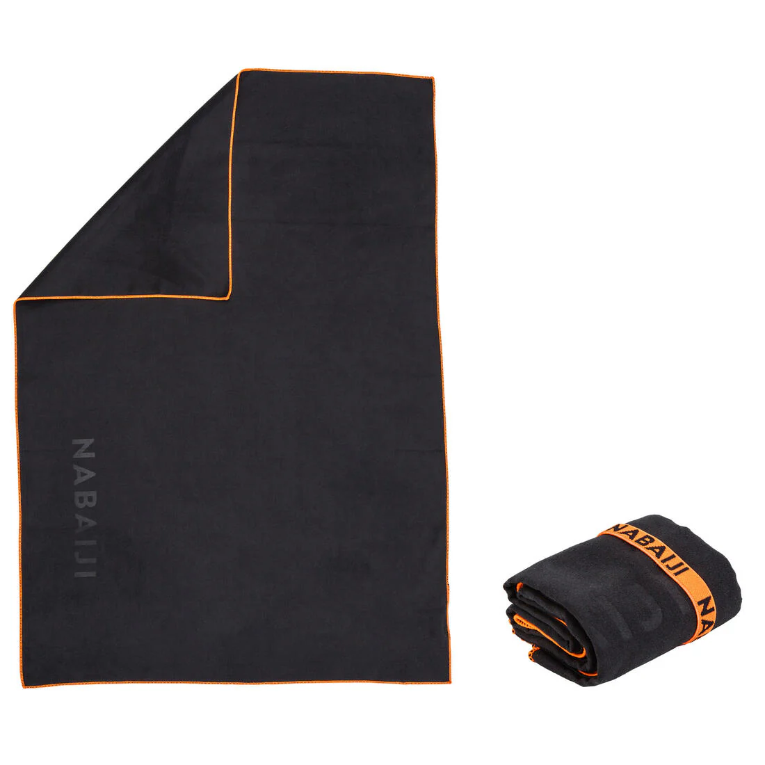 Swimming Microfibre Towel Size M 60 x 80 cm - Dark Grey - Image 2