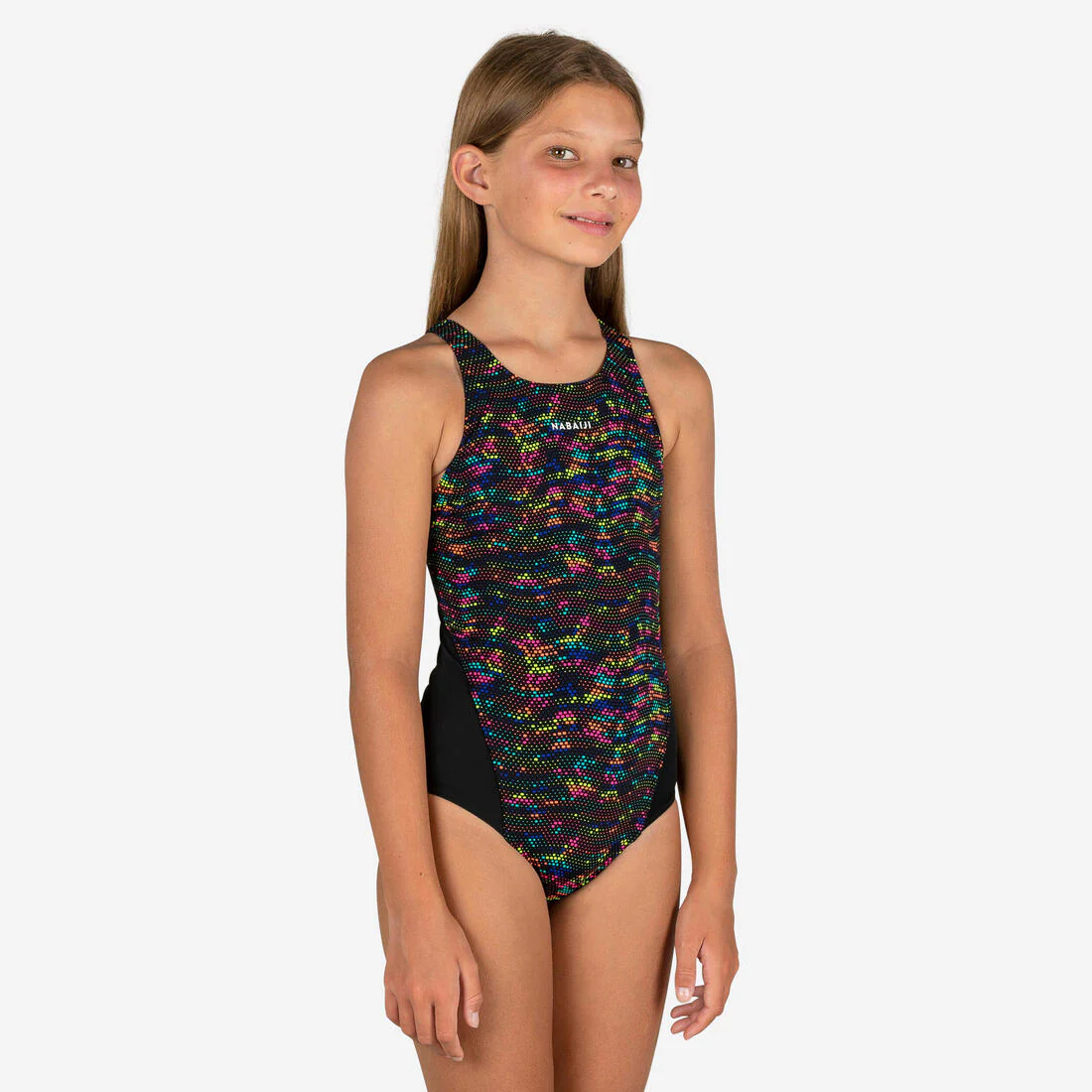Teen girls’ swimming 1-piece swimsuit - 500 Kamiye alg - Image 2