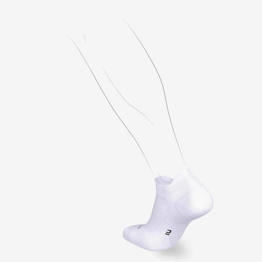 Thin Running Socks Invisible Pack of 2 Pairs Run 500 - Image 12