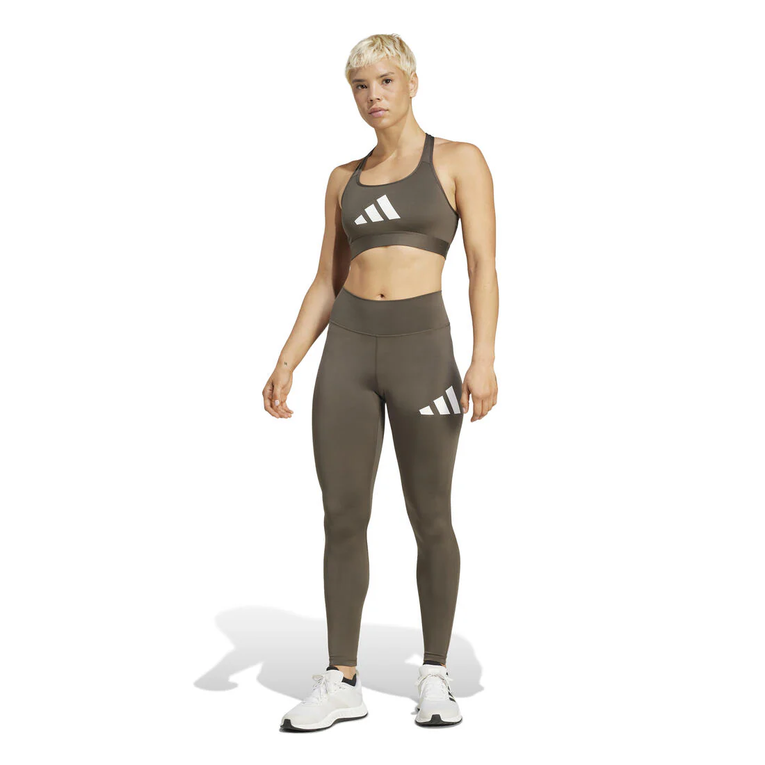 Train Essentials Big Logo Full-Length Leggings, Green - Image 3