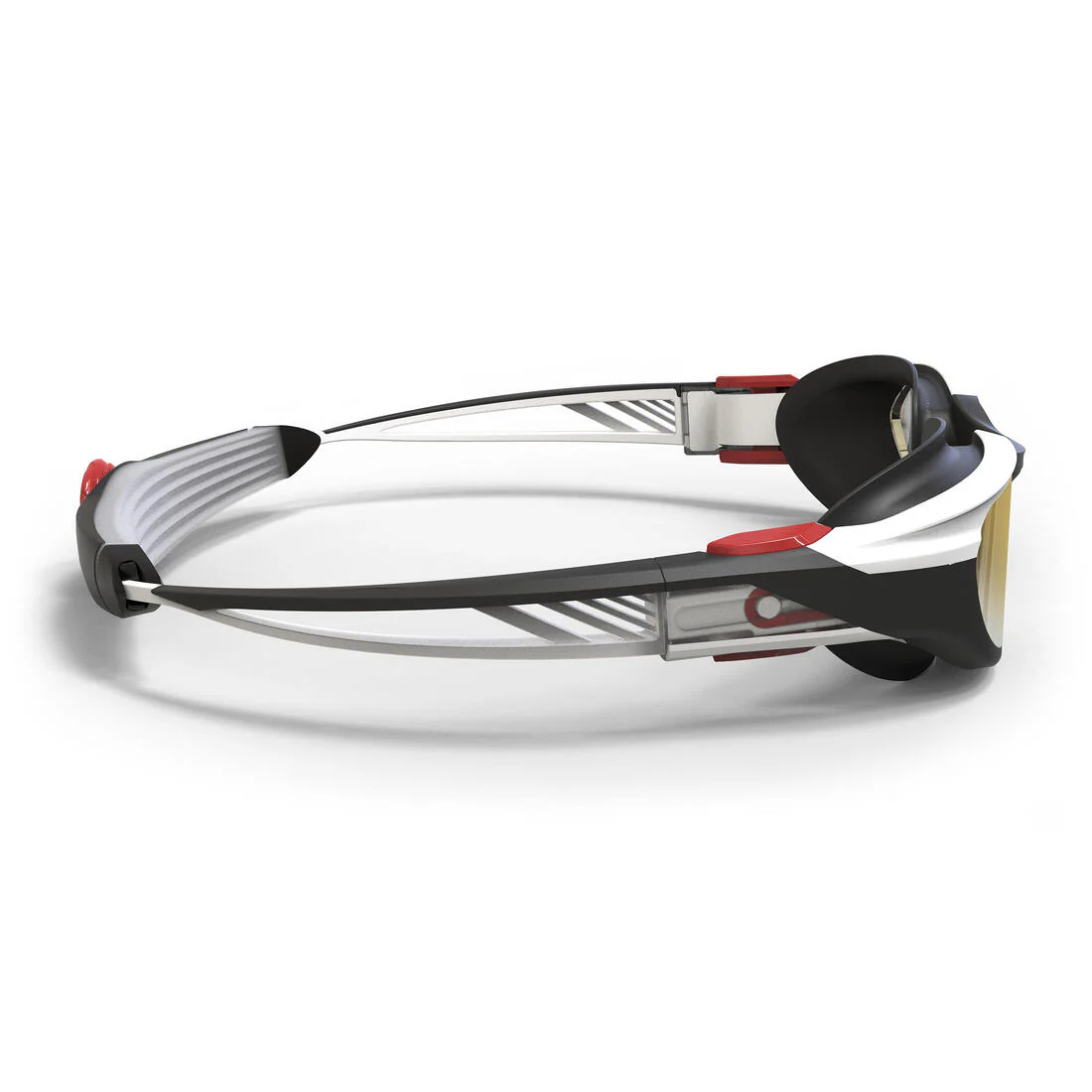 TURN swimming goggles - Mirrored lenses - Single size - Black white red - Image 4