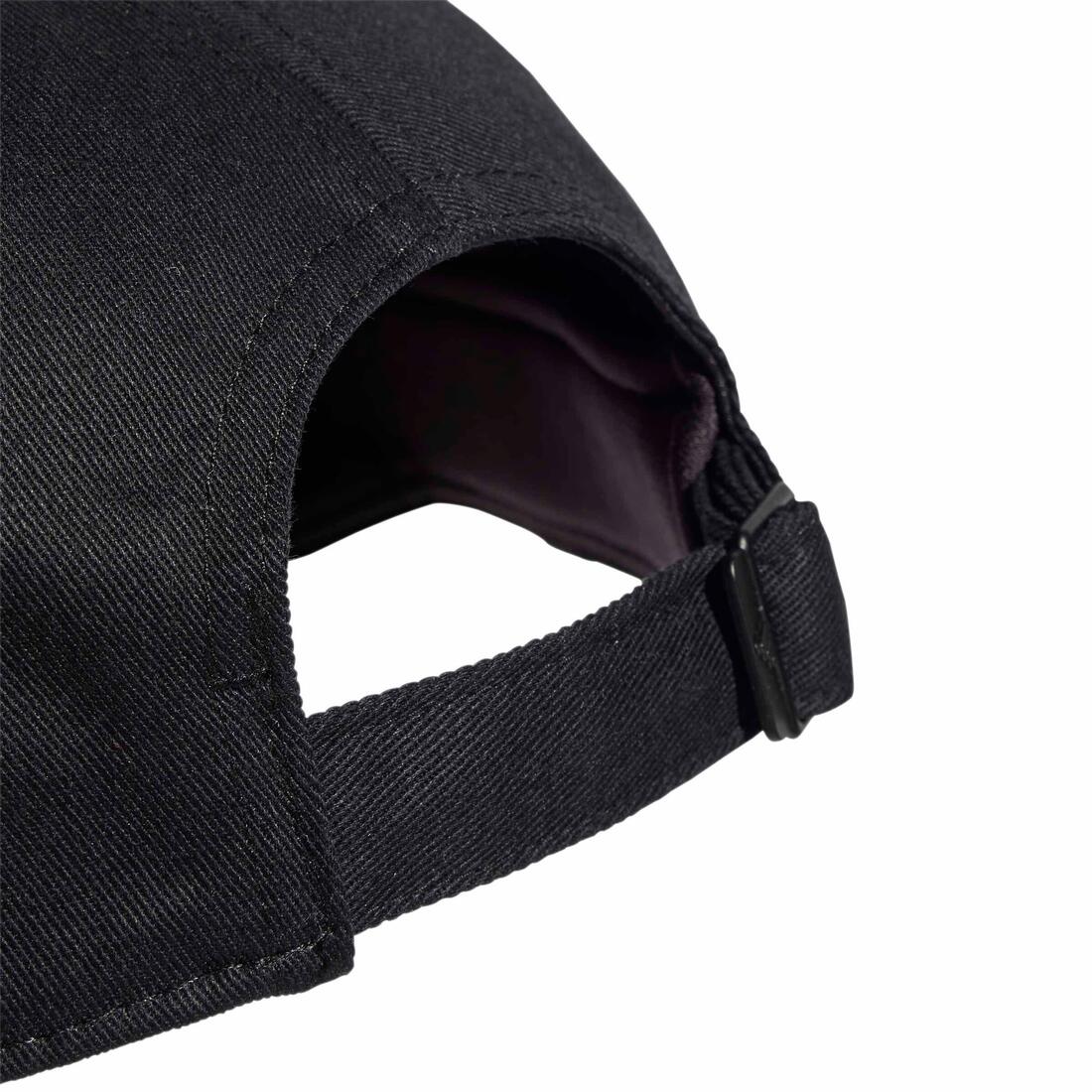 Unisex 3-Stripes Baseball Cap, Black - Image 4