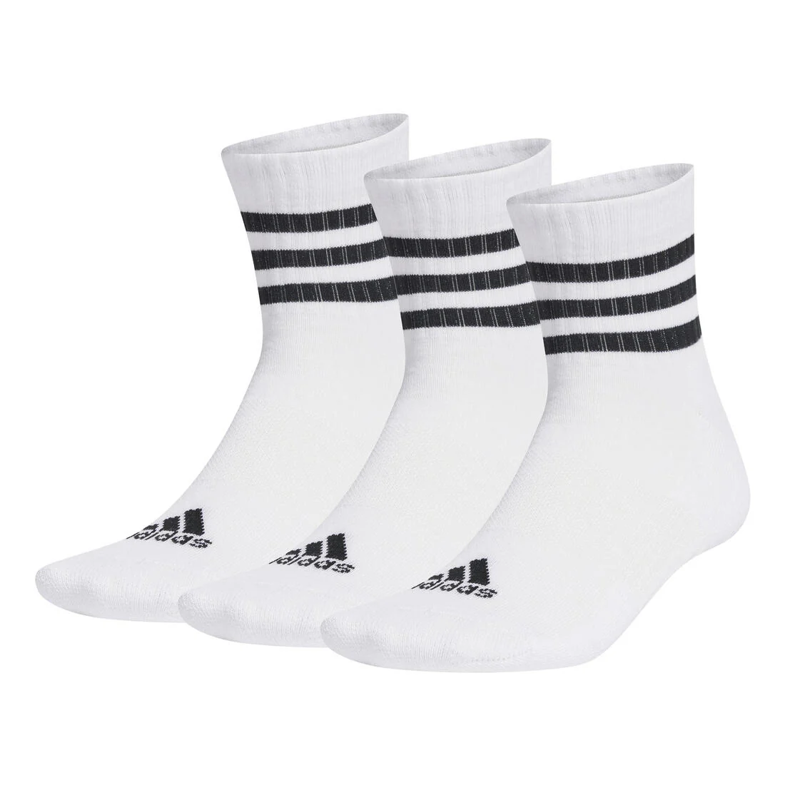 Unisex 3-Stripes Cushioned Sportswear Low-Cut Socks 3 Pairs