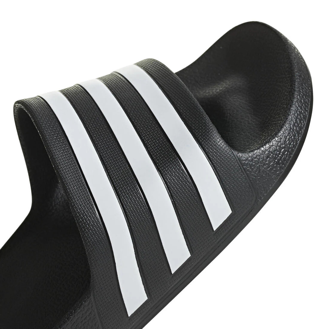 Unisex Adilette Aqua Slides, Black - Image 4