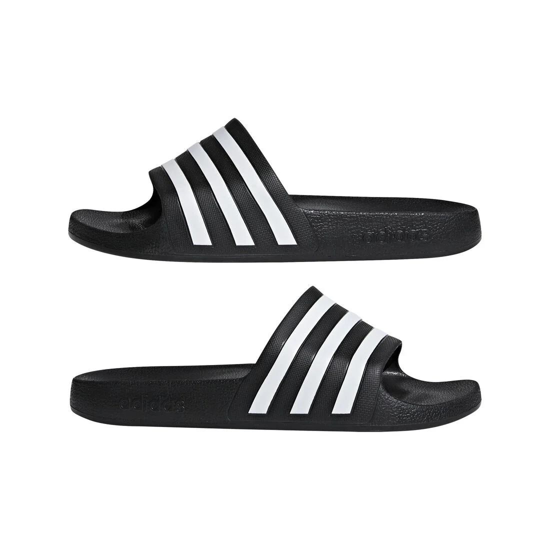 Unisex Adilette Aqua Slides, Black - Image 6