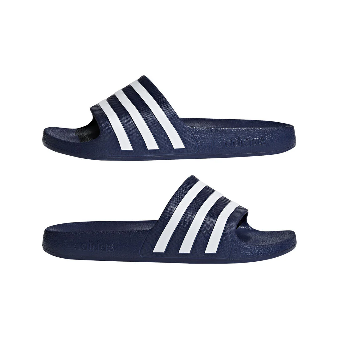 Unisex Adilette Aqua Slides, Navy - Image 5