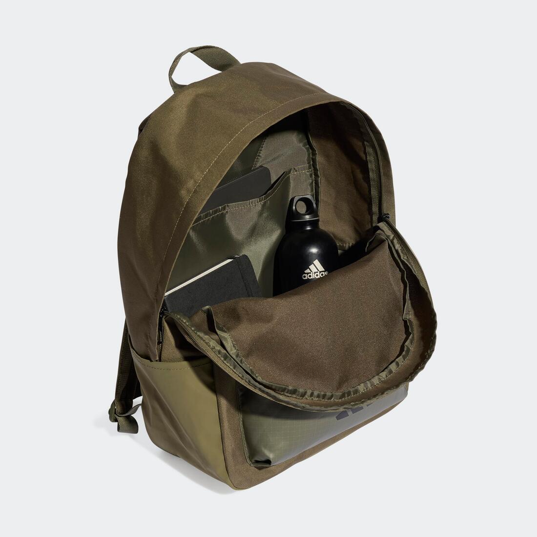 Unisex Classic Back-to-School 3-Stripes Backpack, Green - Image 3