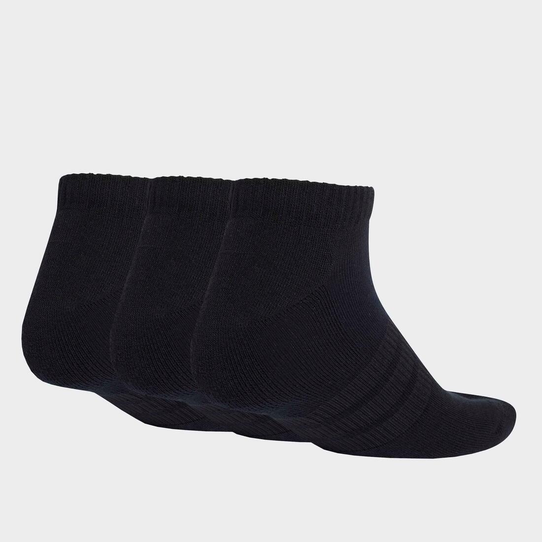Unisex Cushioned Essentials Low Cut Socks 3 Pair Pack, Black - Image 2