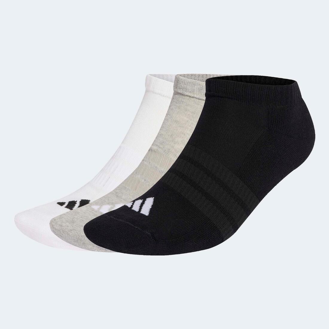 Unisex Cushioned Essentials Low Cut Socks 3 Pair Pack, Multiocolour