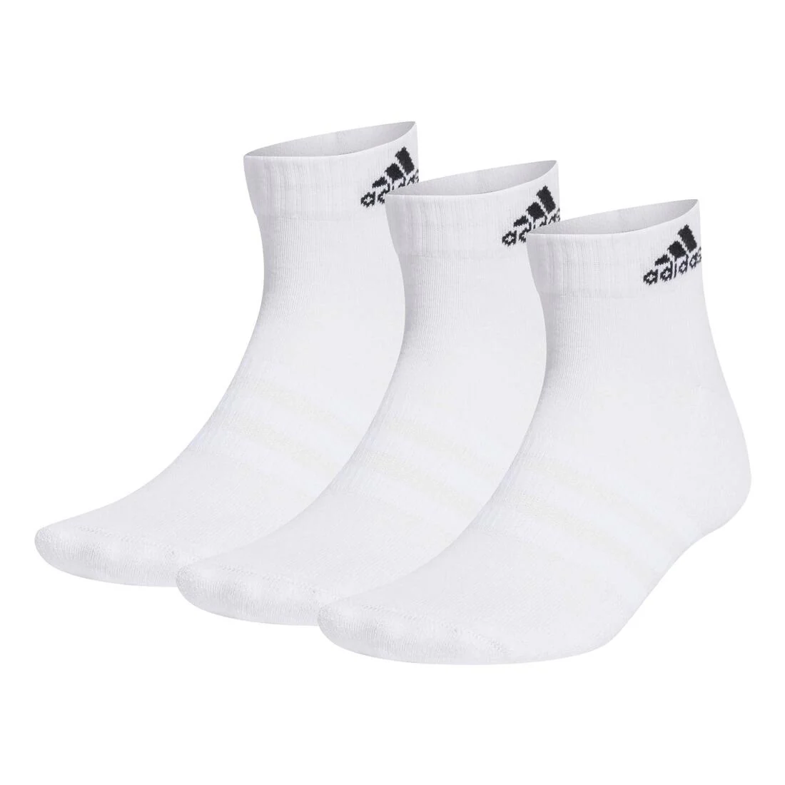 Unisex Cushioned Sportswear Ankle Socks 3 Pairs, White