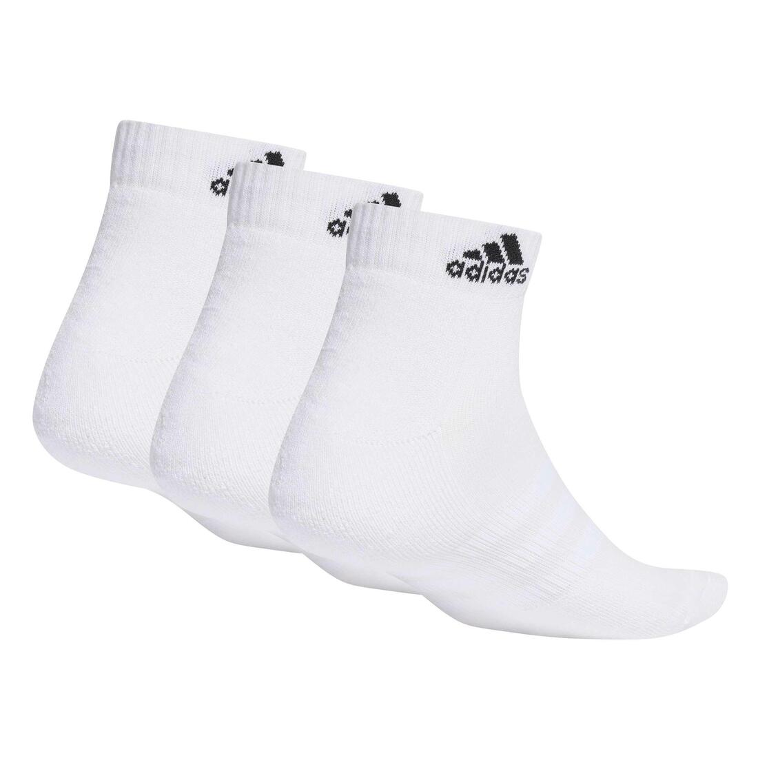 Unisex Cushioned Sportswear Ankle Socks 3 Pairs, White - Image 4
