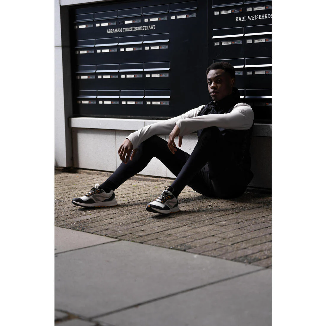 WARM MEN'S RUNNING TIGHTS BLACK - Image 3