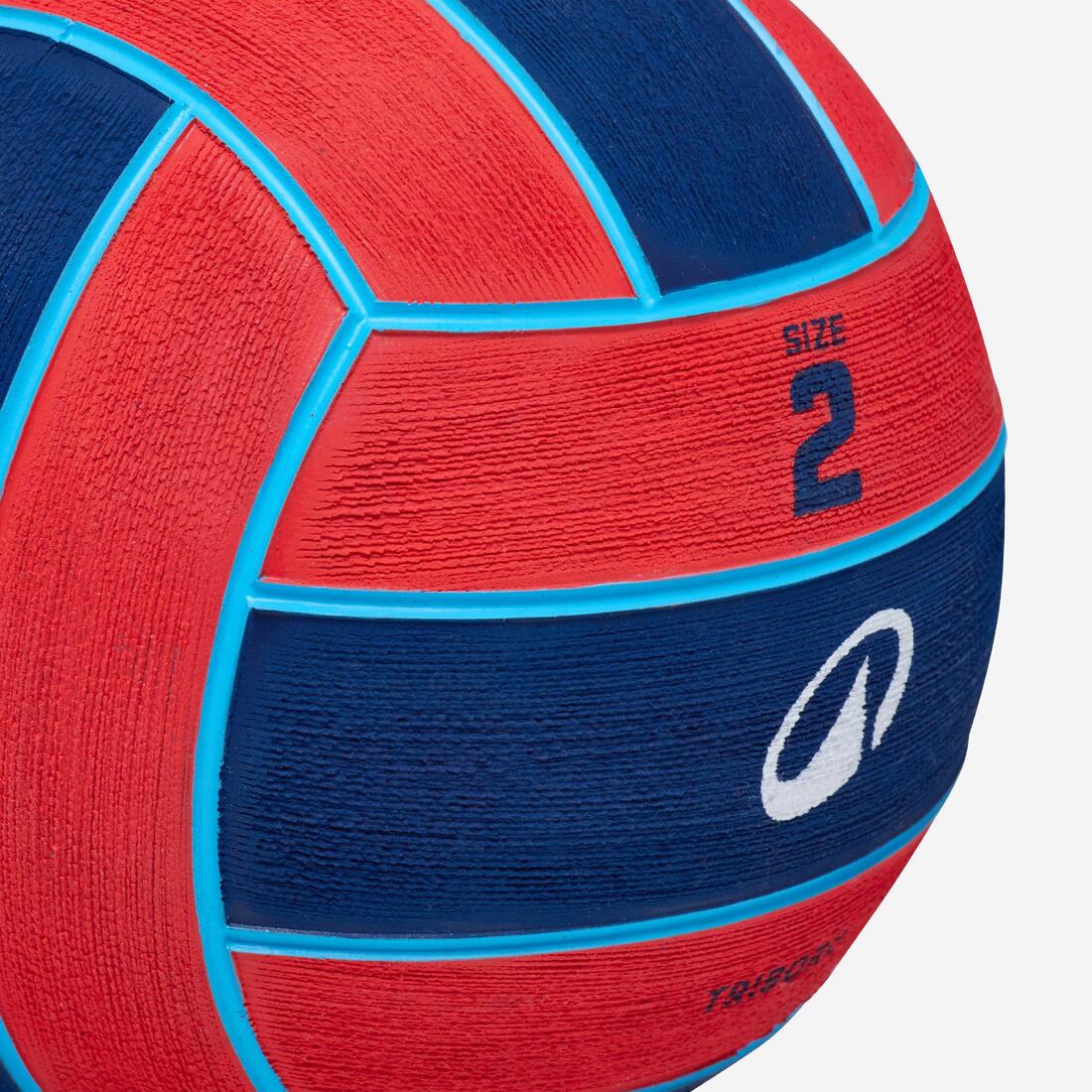 WATER POLO BALL WP100 SIZE 2 - RED / BLUE - Image 3