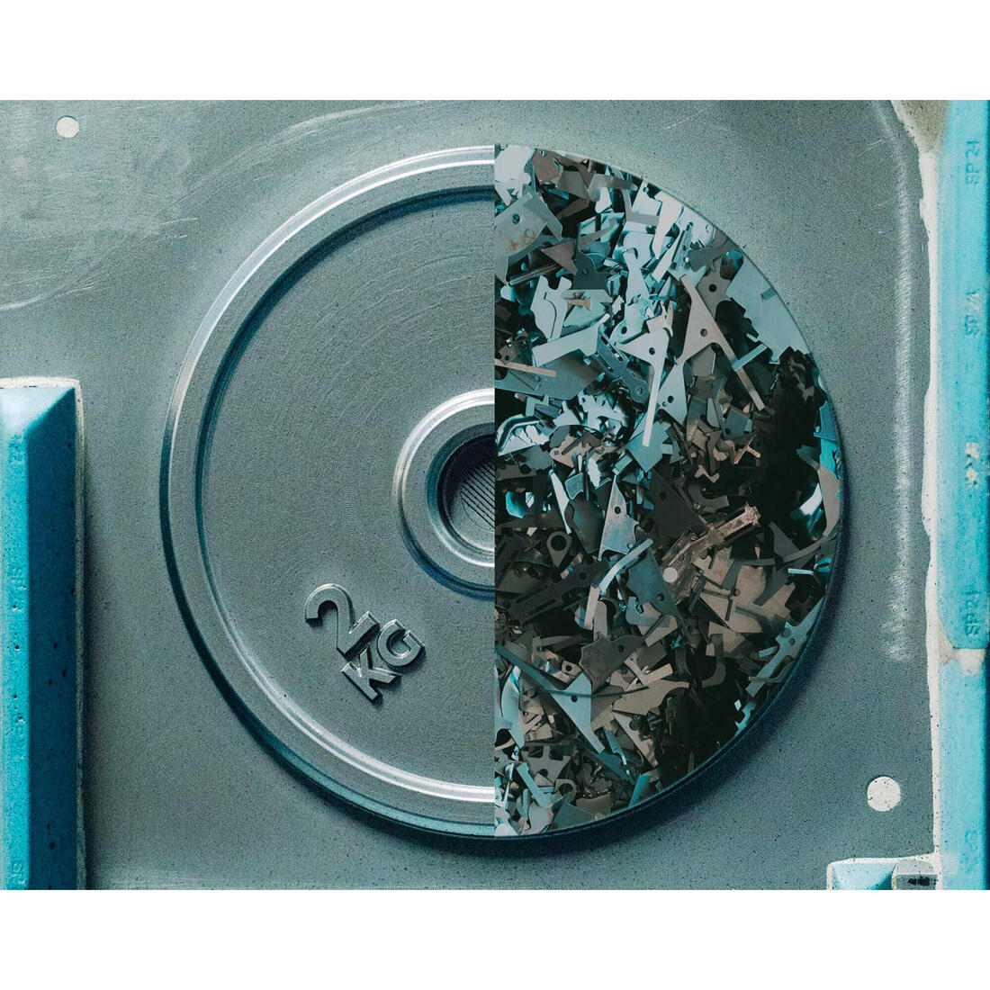 Weight Training 0.5 kg 28 mm 80% Recycled Cast Iron Plate - Image 2