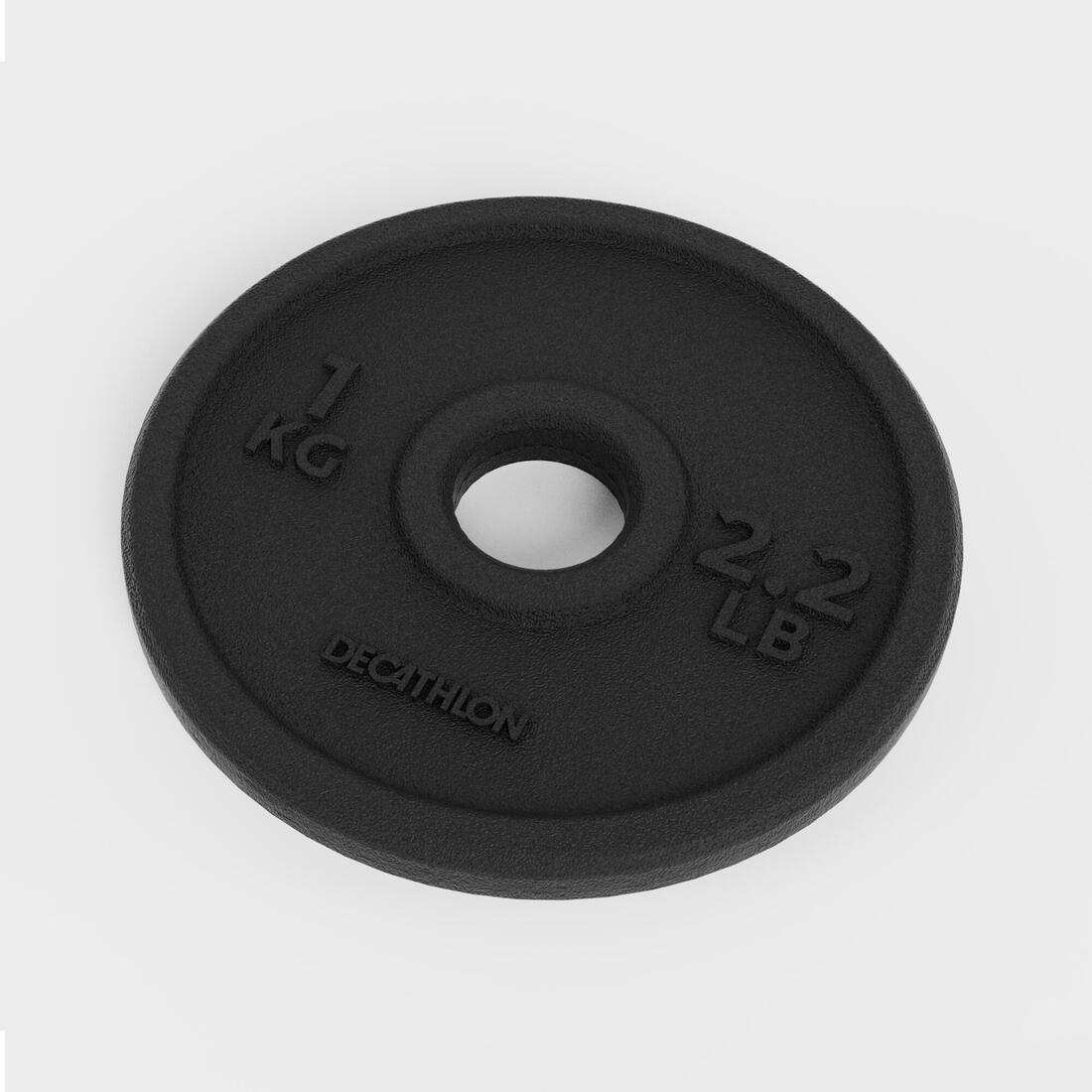 Weight Training 1kg 1 Inch / 28mm 80% Recycled Cast Iron Plate - Image 4