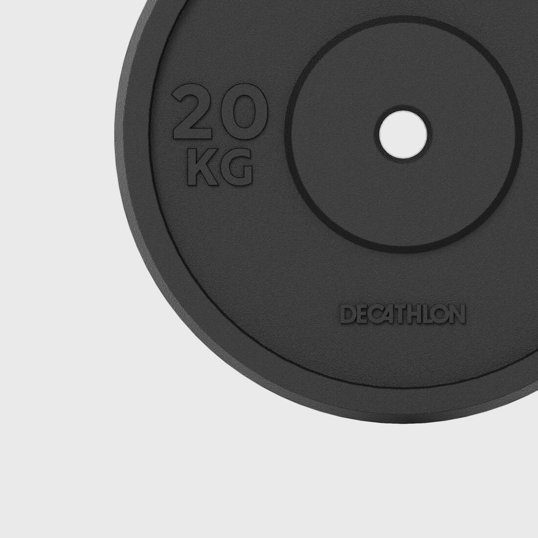 Weight Training 20 kg 1 inch / 28mm Partly Recycled Cast Iron Plate - Image 4