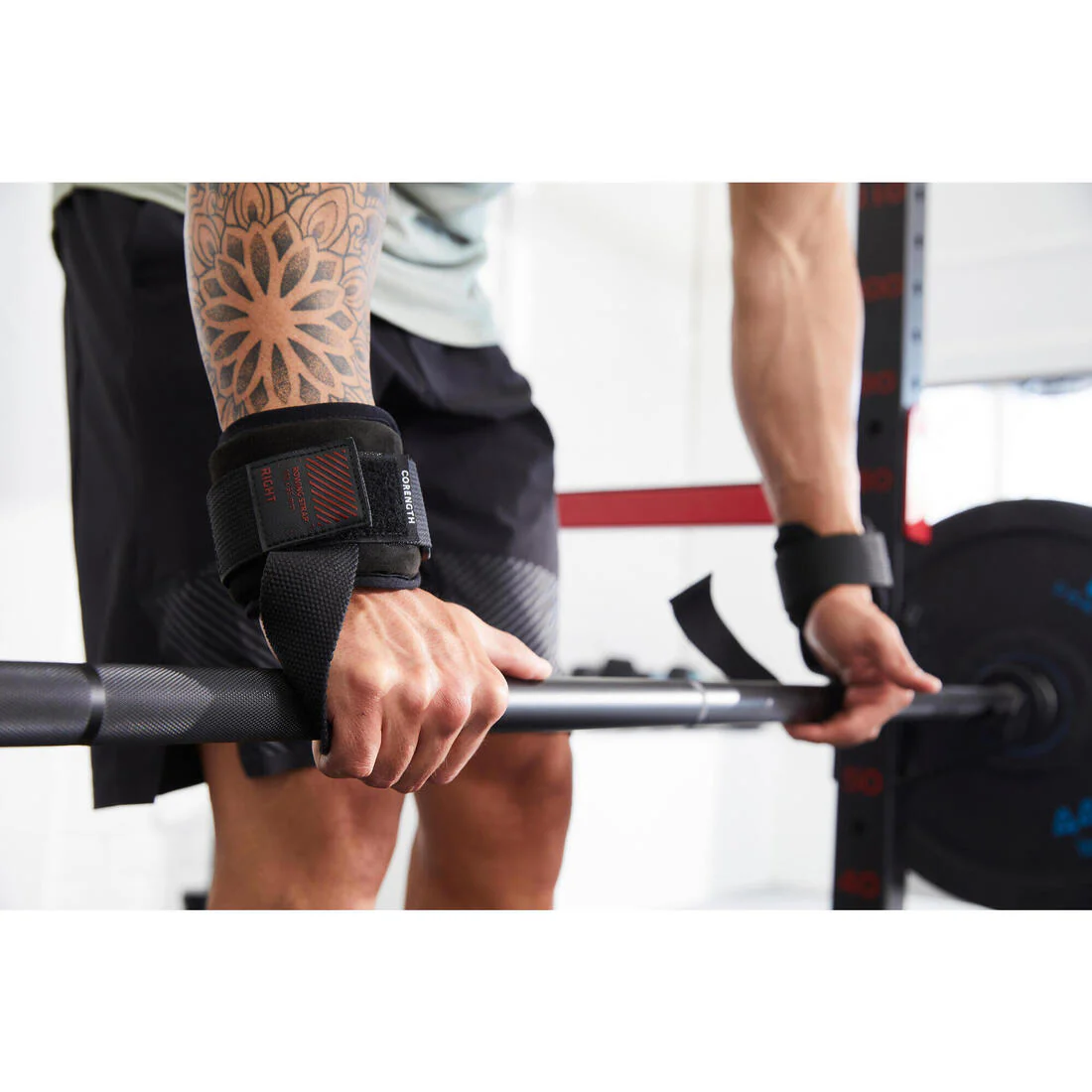Weight Training Lifting Strap With Wrist Support - Black - Image 12