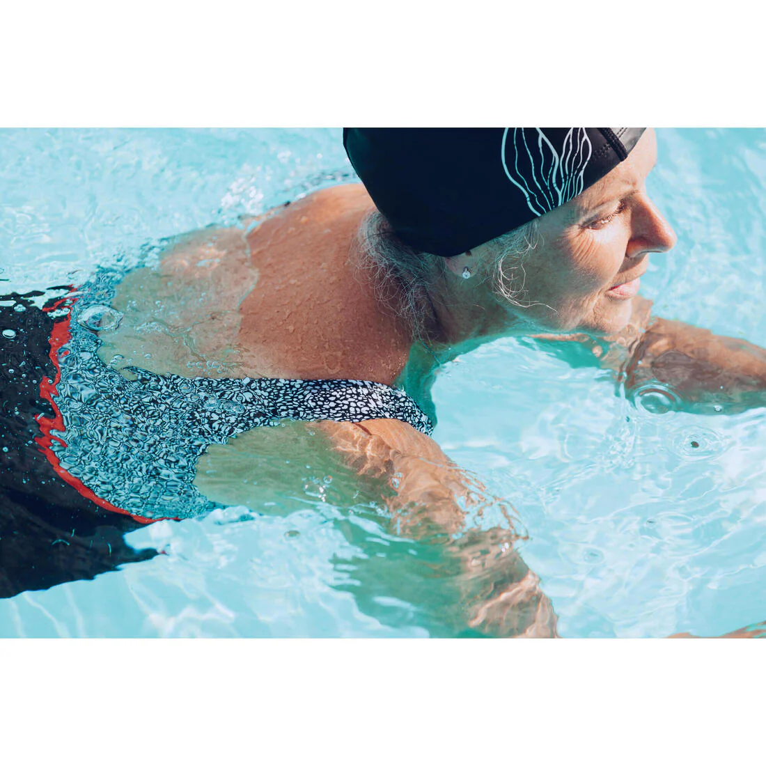 Women’s aquafitness 1-piece swimsuit - Rosy - Image 30