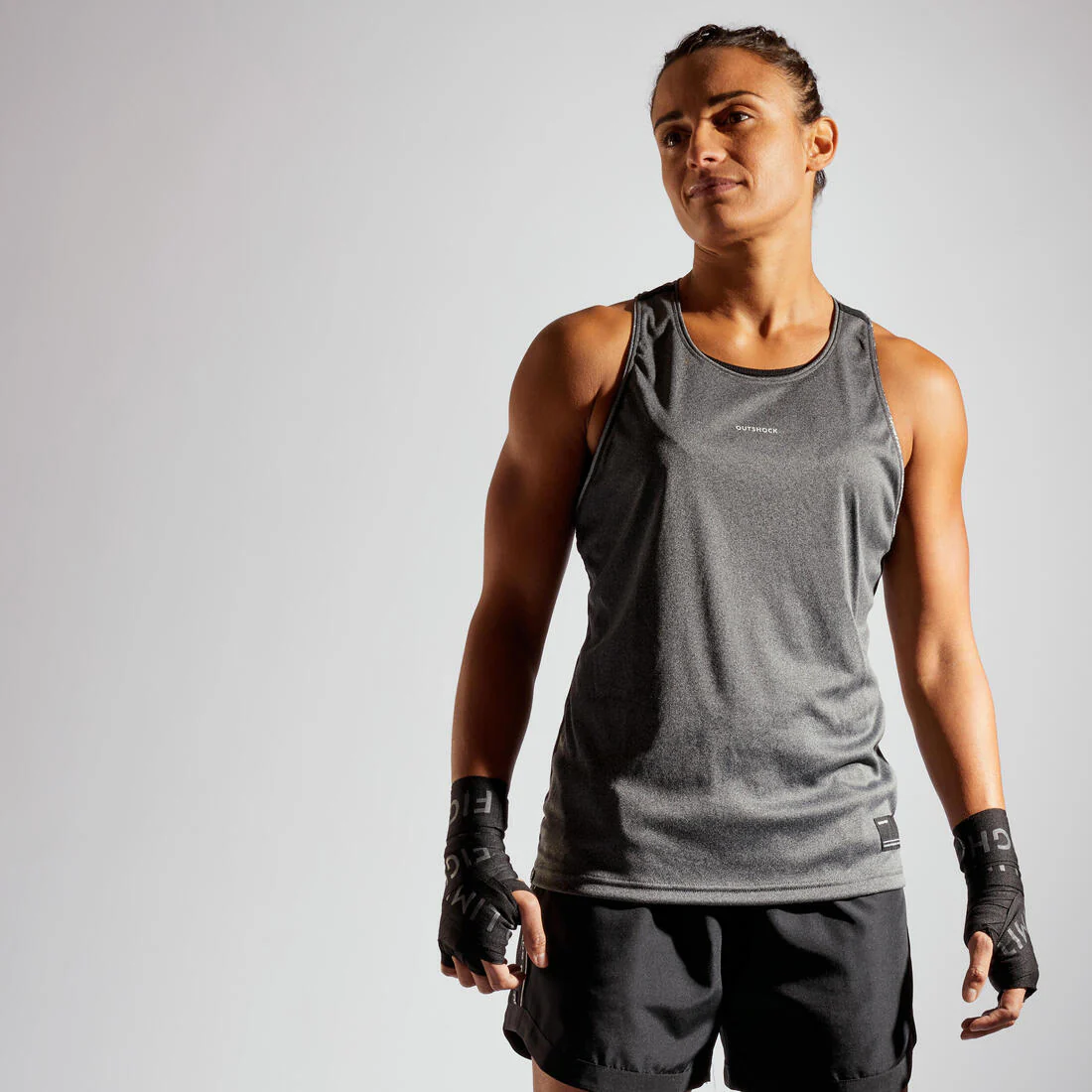 Women's Boxing Tank Top 500 - Grey - Image 3