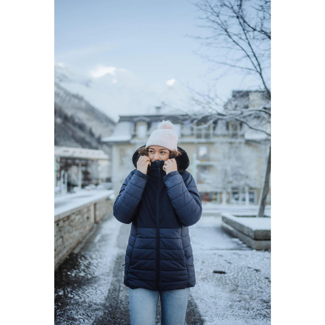 WOMEN’S CABLE-KNIT FUR WOOL SKI HAT - Image 7