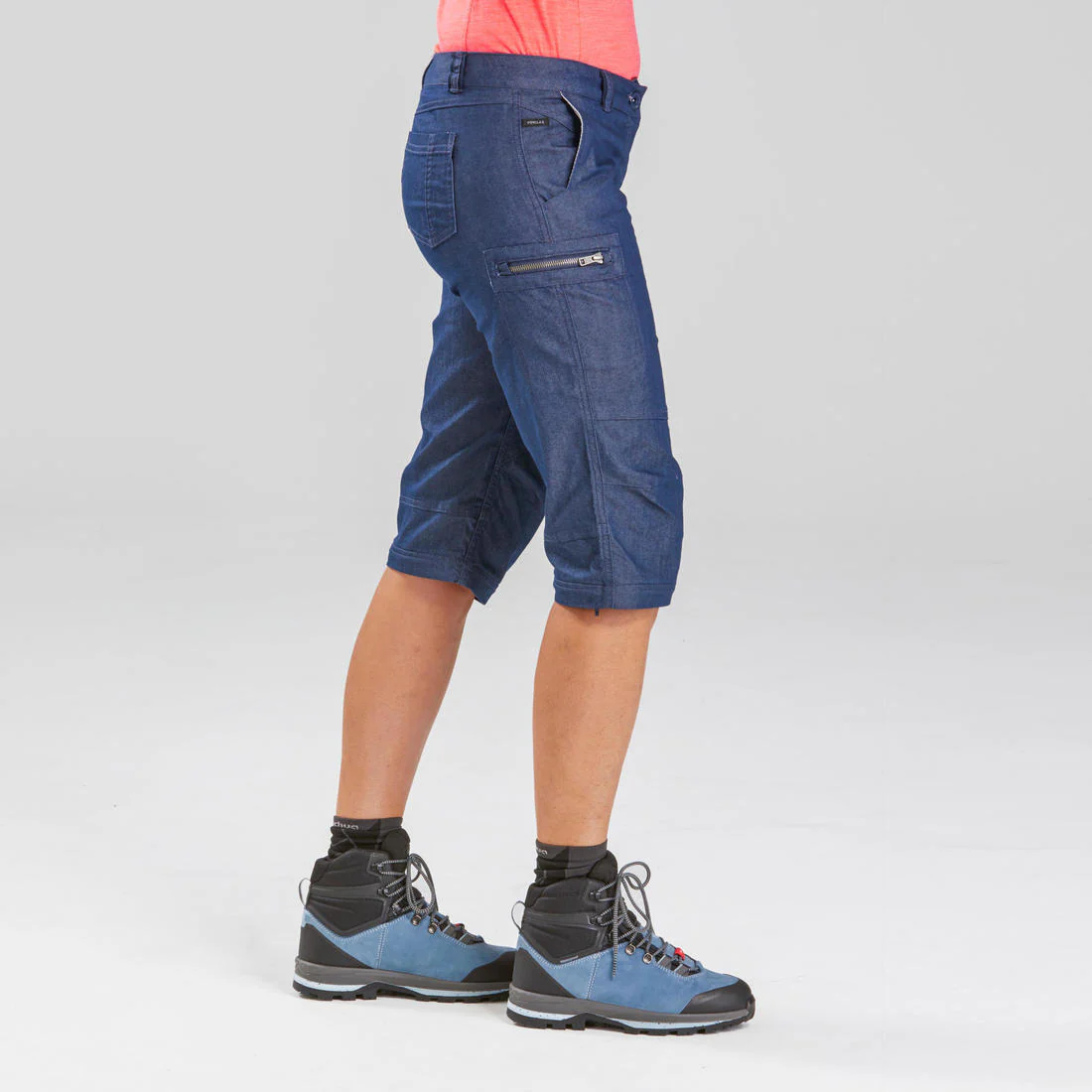 Womenâs convertible hiking trousers, TRAVEL 100 Jeans Convert. - Blue - Image 10