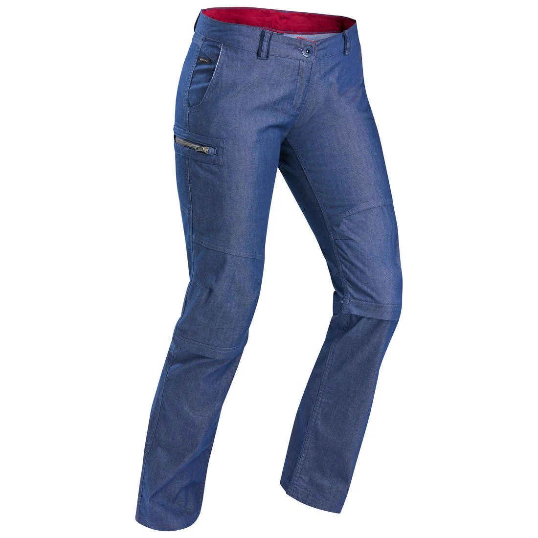 Womenâs convertible hiking trousers, TRAVEL 100 Jeans Convert. - Blue - Image 4