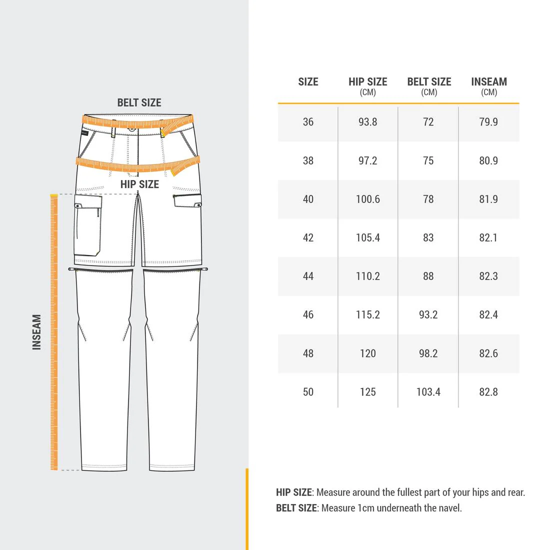 Womenâs convertible hiking trousers, TRAVEL 100 Jeans Convert. - Blue - Image 5
