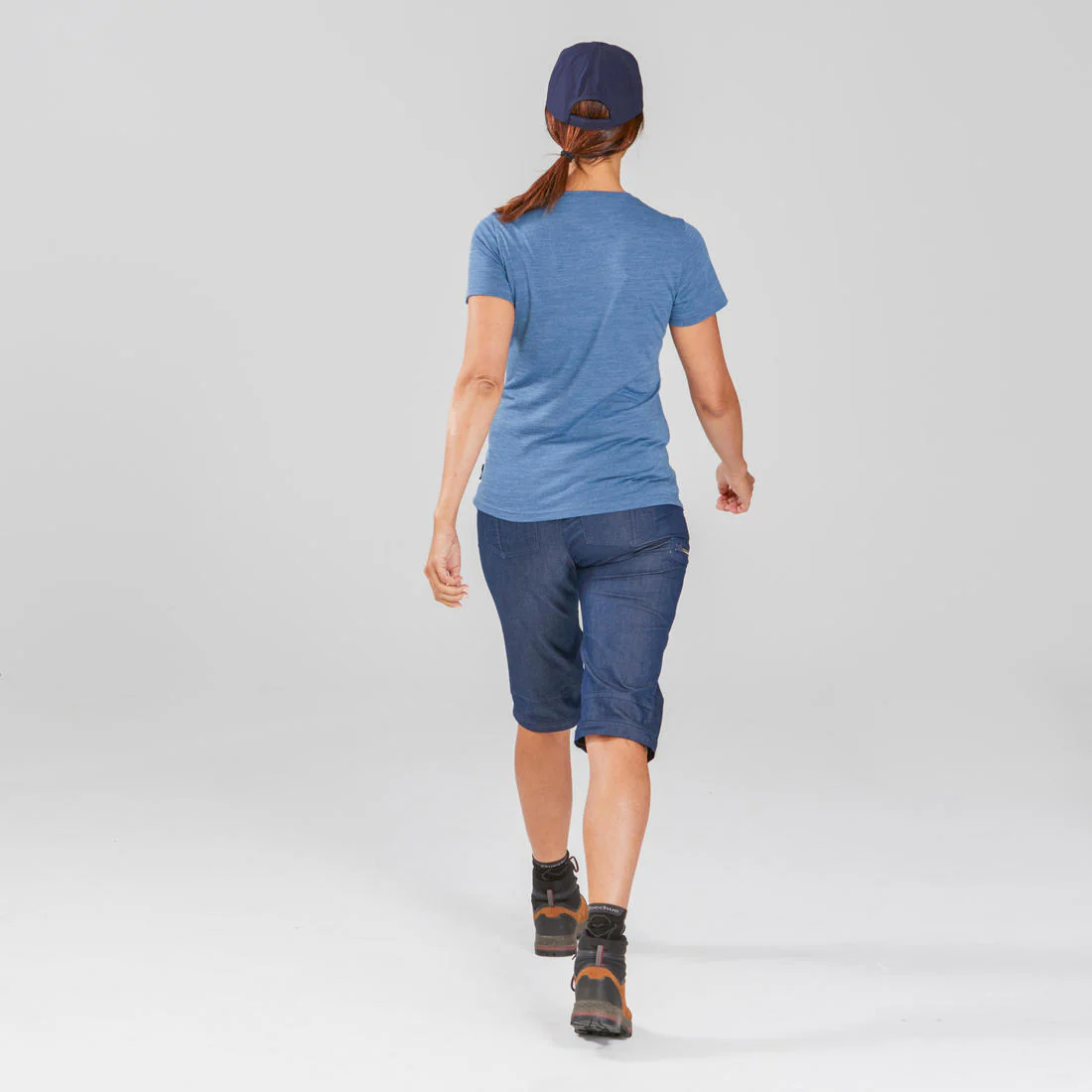Womenâs convertible hiking trousers, TRAVEL 100 Jeans Convert. - Blue - Image 7