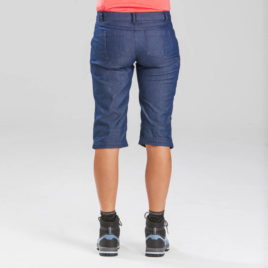 Womenâs convertible hiking trousers, TRAVEL 100 Jeans Convert. - Blue - Image 9