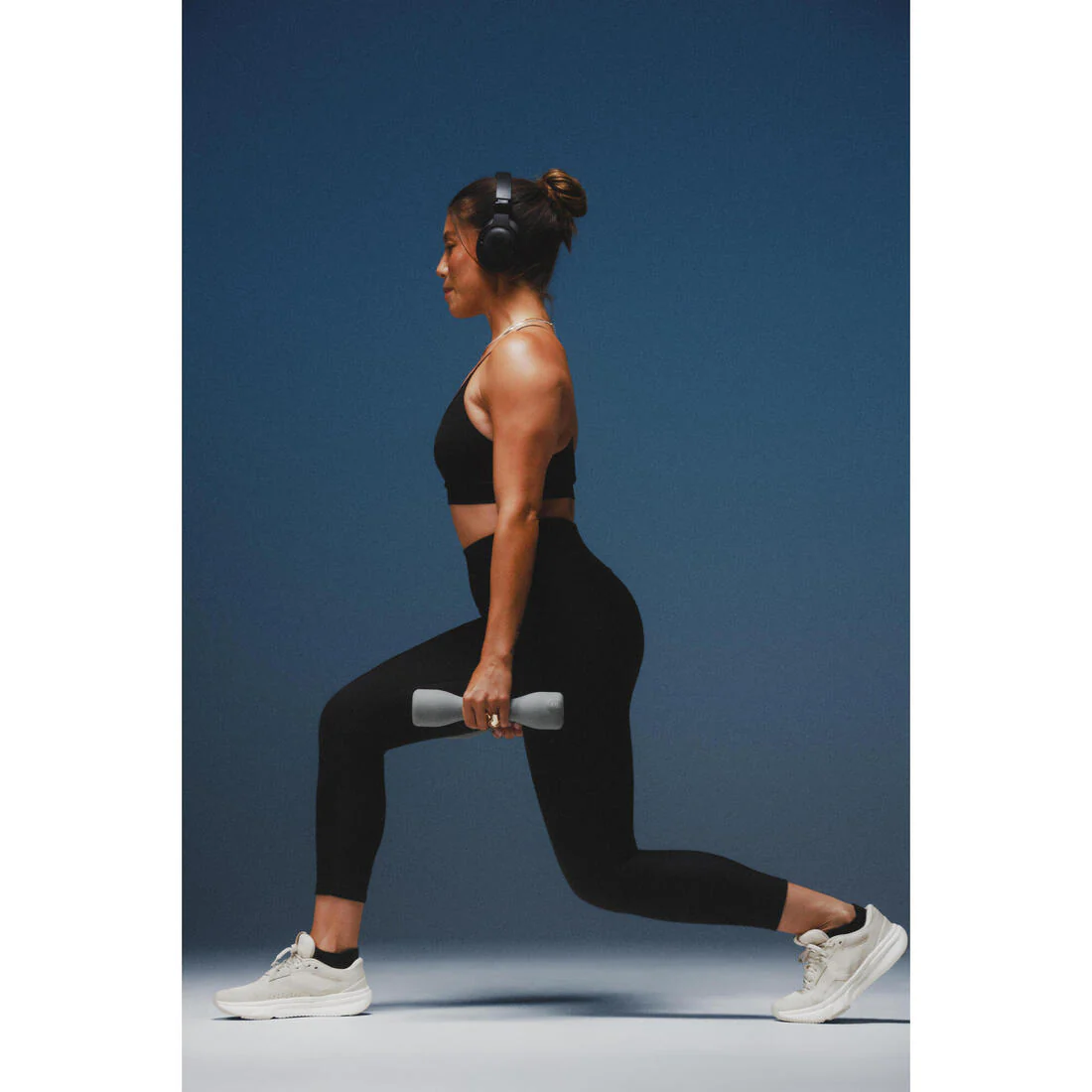 Women's Fitness Cardio Cropped Leggings - Smoky Black - Image 8