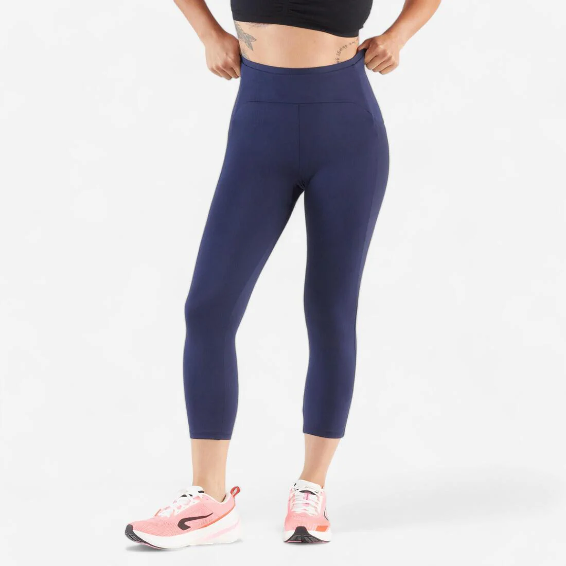 Women's Cropped Running Leggings Breathable - KIPRUN Run 500 Comfort