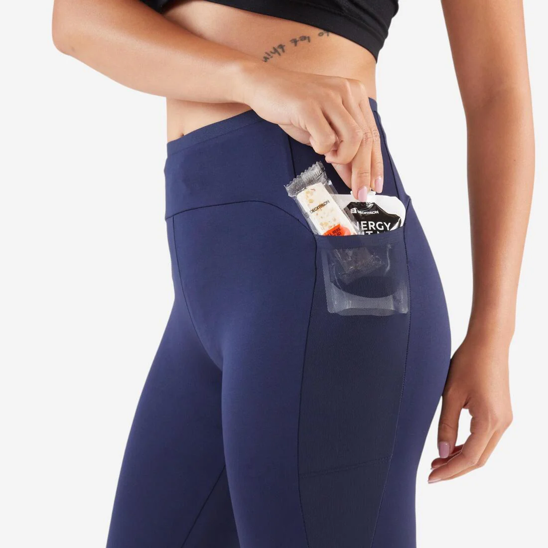 Women's Cropped Running Leggings Breathable - KIPRUN Run 500 Comfort - Image 6