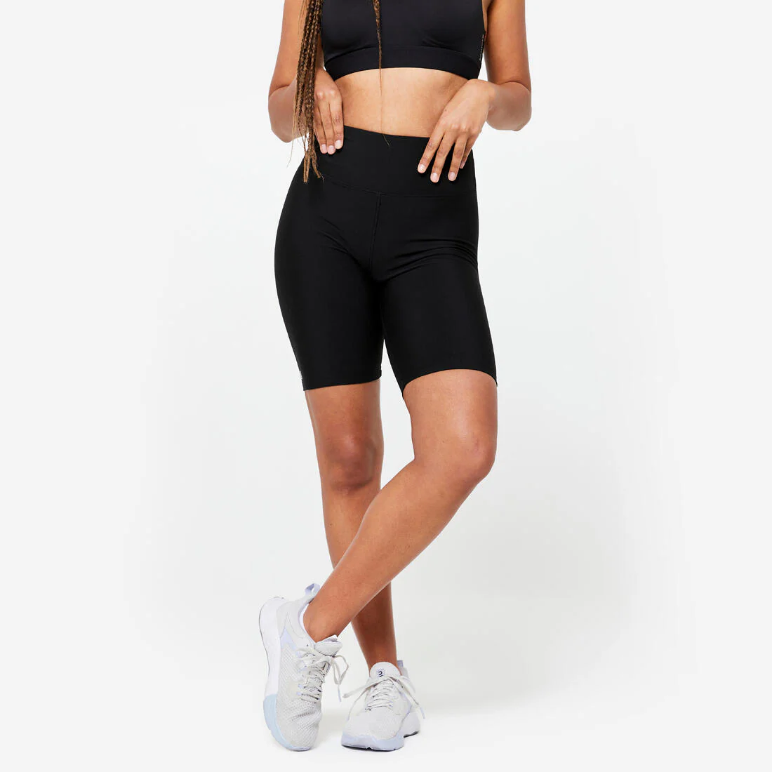Women's Cycling Shorts Black - High-Waisted Design - Image 2