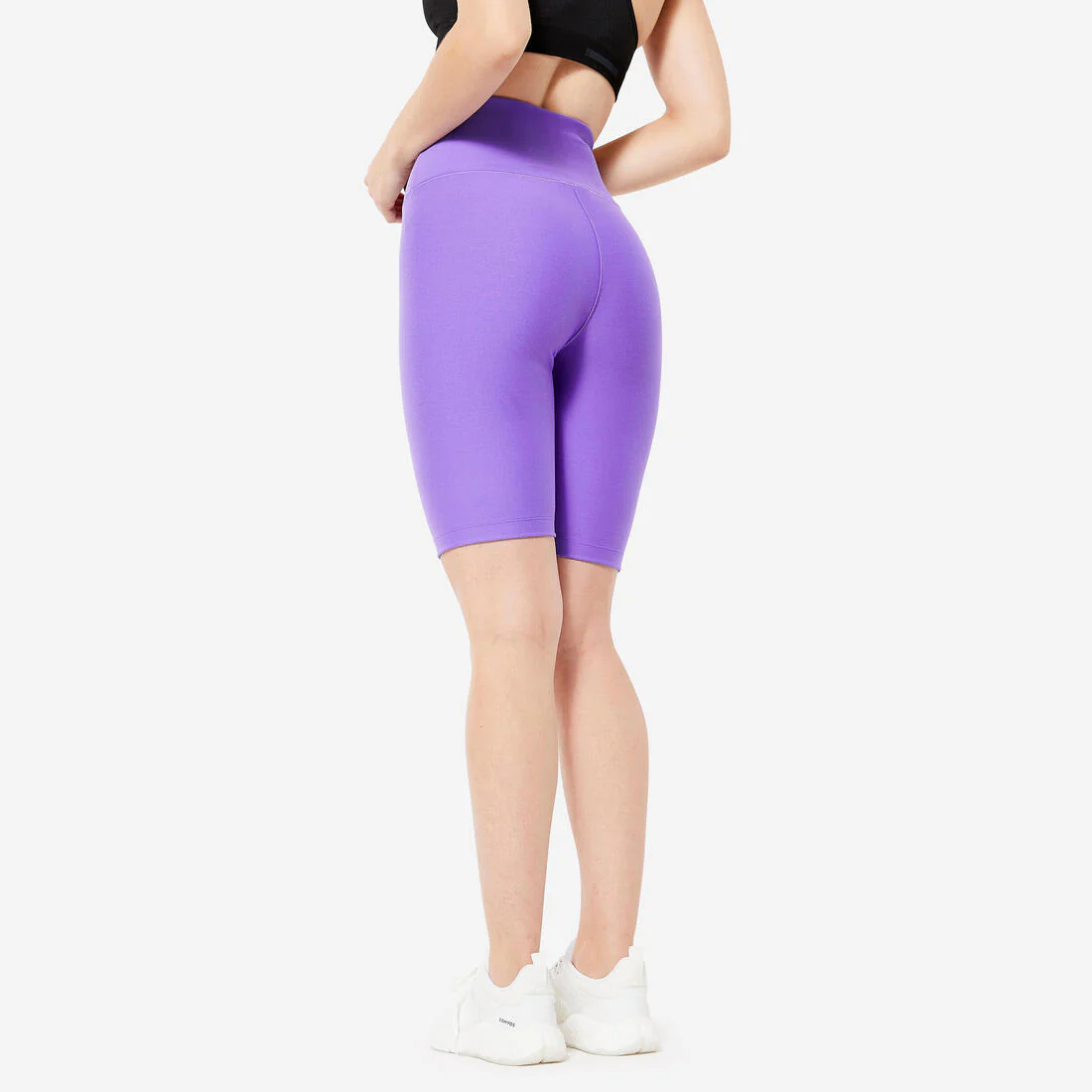 Women's Cycling Shorts Black - High-Waisted Design - Image 8