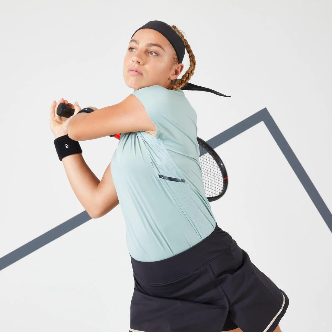 Women's Dry Crew Neck Soft Tennis T-Shirt Dry 500 - Off - Image 14