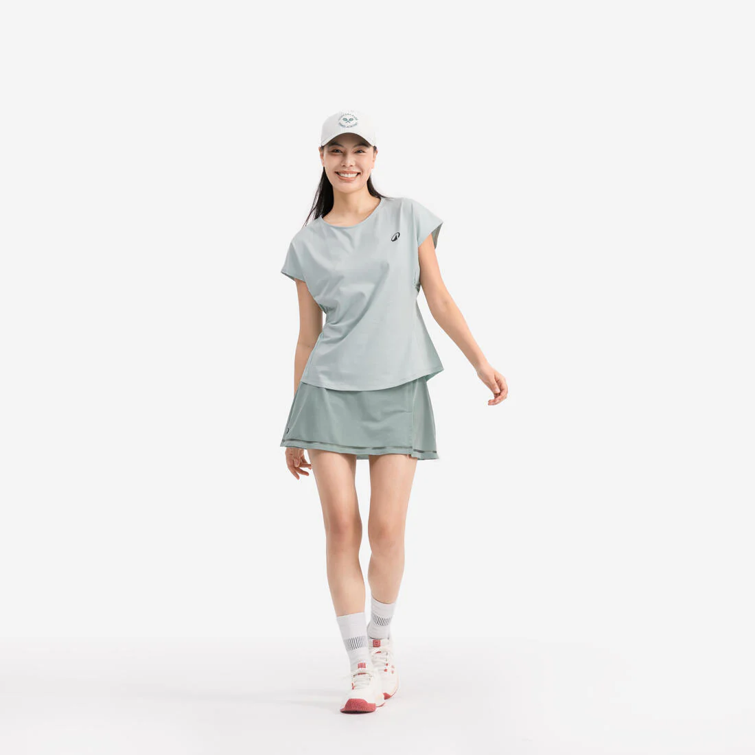 Women's Dry Crew Neck Soft Tennis T-Shirt Dry 500 - Off - Image 5