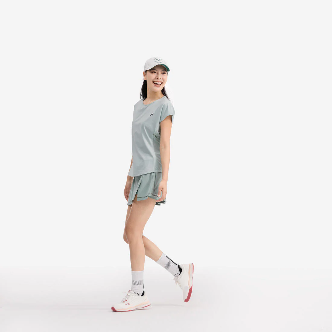 Women's Dry Crew Neck Soft Tennis T-Shirt Dry 500 - Off - Image 9