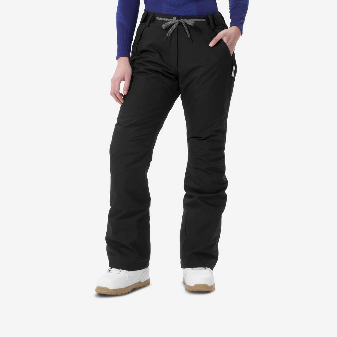 Women’s durable and waterproof ski and snowboard trousers, SNB 500 - Black