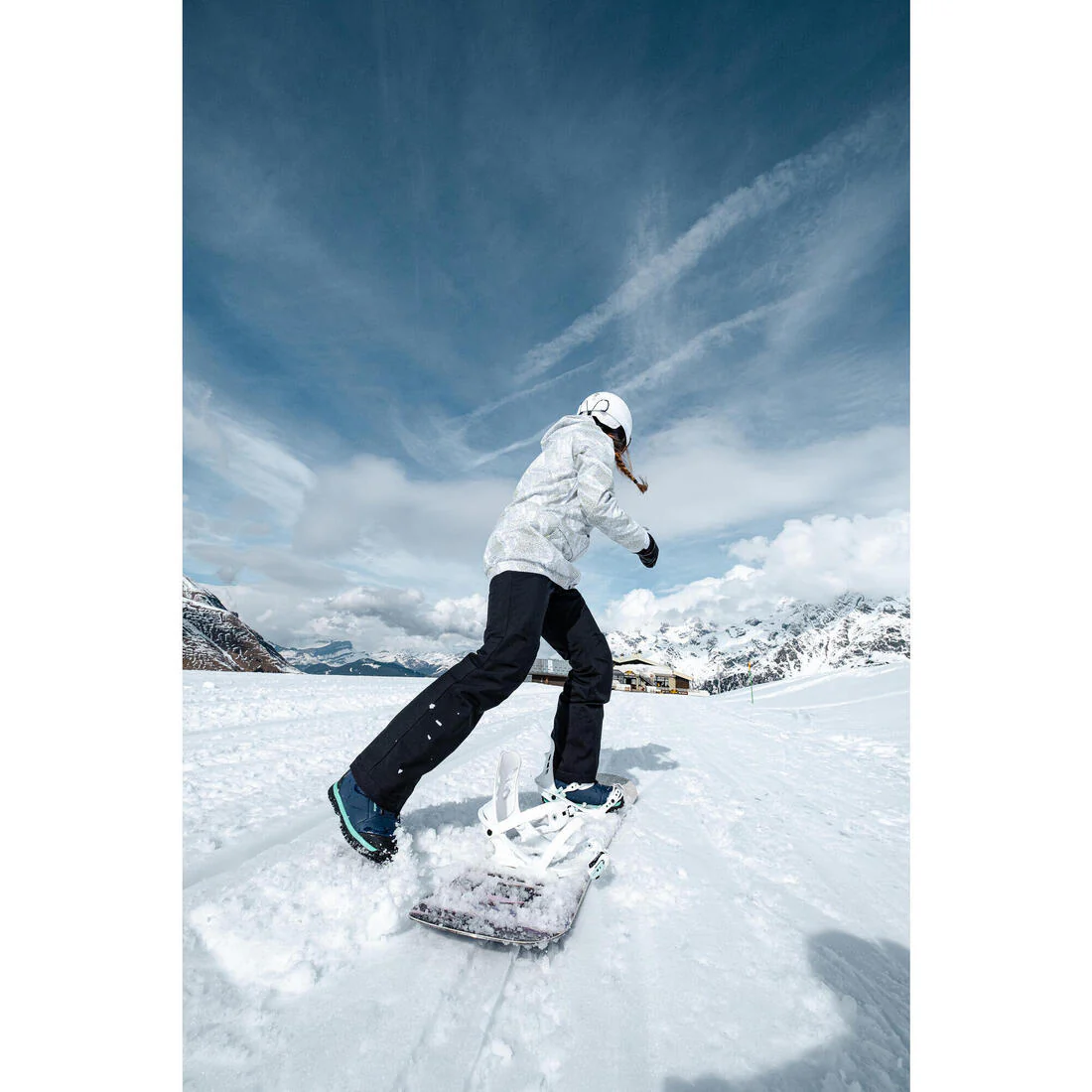 Women’s durable and waterproof ski and snowboard trousers, SNB 500 - Black - Image 11