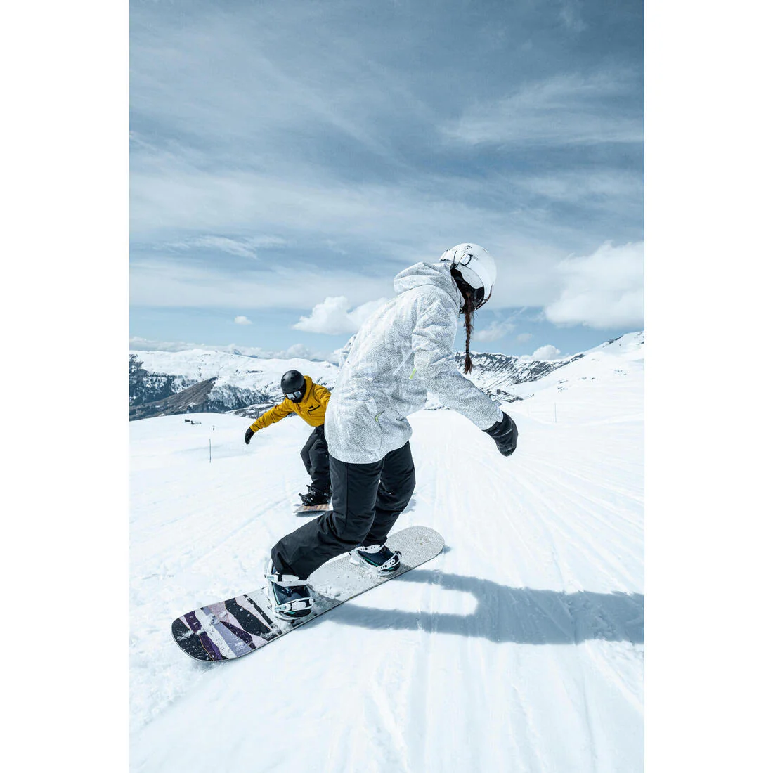 Women’s durable and waterproof ski and snowboard trousers, SNB 500 - Black - Image 12