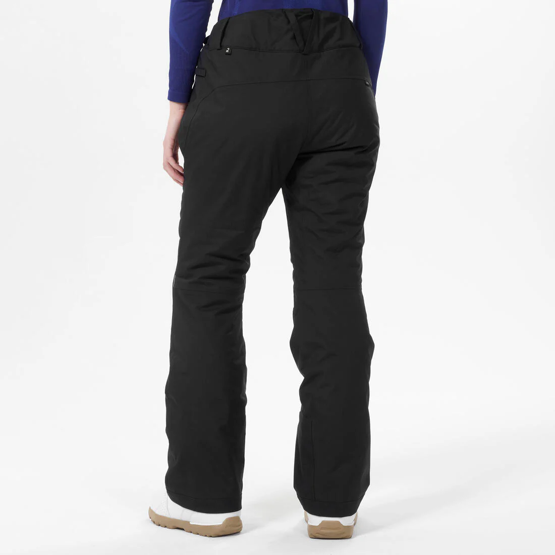 Women’s durable and waterproof ski and snowboard trousers, SNB 500 - Black - Image 2